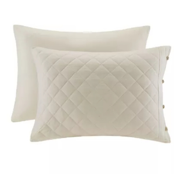 Madison Park Ivory Miller Tailored Bedspread Set 4pc - Picture 2 of 7